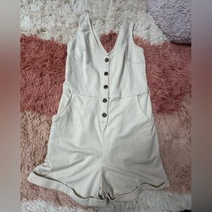 Cream One Piece with Button Detail